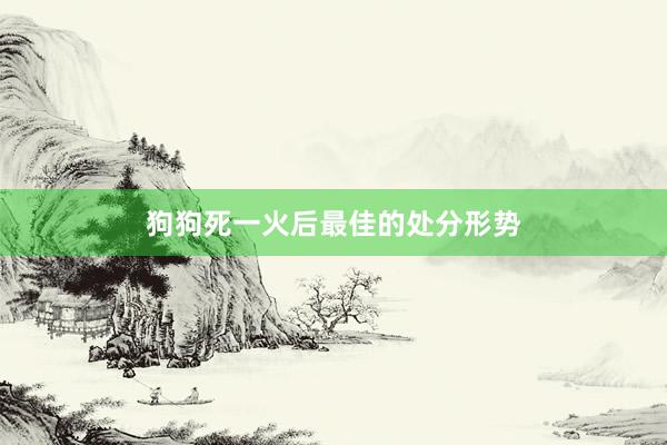 狗狗死一火后最佳的处分形势